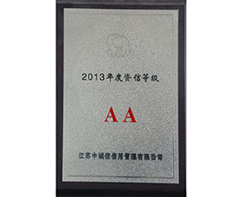 2013年AA級(jí)資信單位